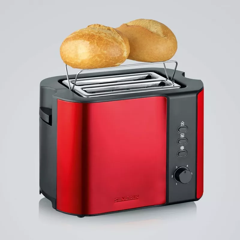 Tosteris Severin AT 2217 2 šķēles 800 W melns sarkans