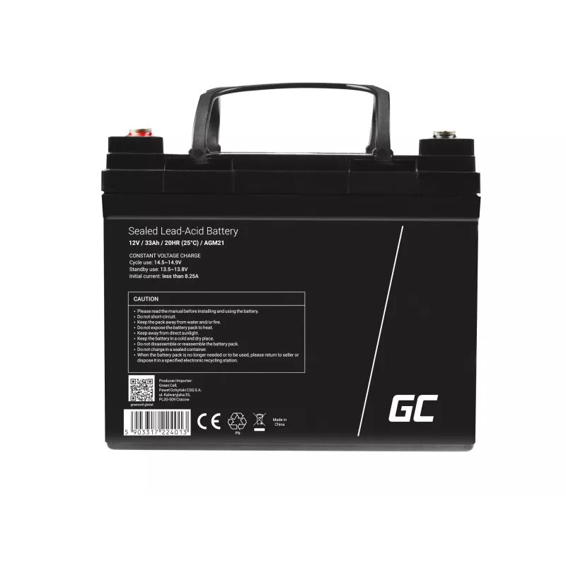 Green Cell AGM21 UPS akumulators Slēgtais svina-skābes (VRLA) 12 V 33 Ah