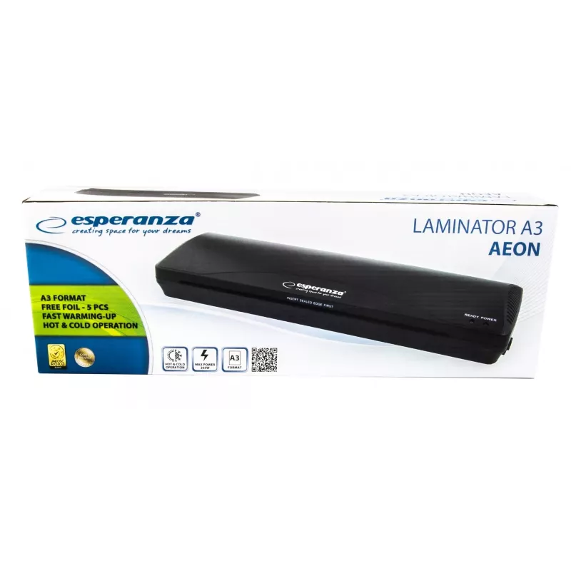 Esperanza EFL003 laminators Aukstās/karstās laminēšanas laminators 250 mm/min Melns