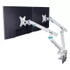 Monitoru statīvs DIGITUS Dual konstrukcija 2×35 collu ekrāniem, skava, 2×10 kg, VESA 75–100, slīpums -45–90°