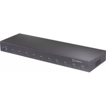 Renkforce 19 collu statīva stiprinājuma 10 portu USB 3.2 Gen 2 centrmezgls rūpnieciskai lietošanai (RF-6627278)
