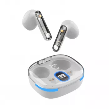 Austiņas White Shark GEB-TWS37 HyperBeat balta