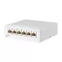 METZ CONNECT E-DAT - ielāpu panelis - CAT 6a - RJ-45 X 6 - tīri balts (130862-21C-E)