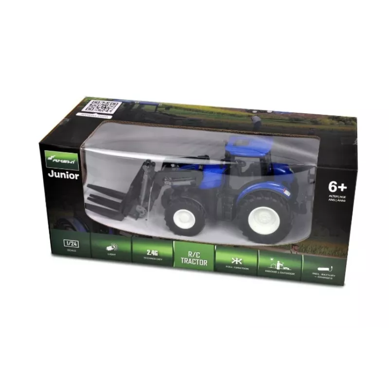 Traktors Amewi Rotaļu traktors ar palešu dakšām Elektriskais dzinējs 1:24