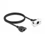 DeLOCK tīkla pagarinātāja kabelis Cat.6A 1m S/FTP RJ45 melns