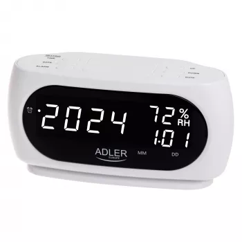 Adler AD 1186W modinātājpulkstenis Digitālais modinātājpulkstenis Melns, Balts