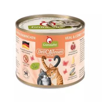 GRANATAPET DeliCATessen teļa un truša - mitrā kaķu barība - 200g