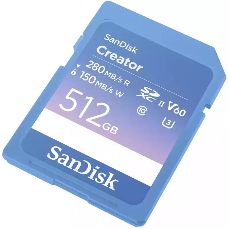 SanDisk 512 GB SDXC UHS-II Creator zibatmiņas karte