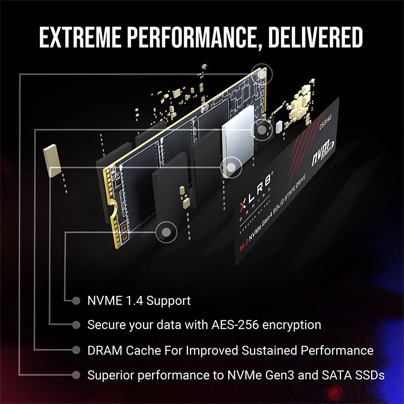SSD PNY 2 TB M.2 PCI Express 4.0 NVMe XLR8 CS3140
