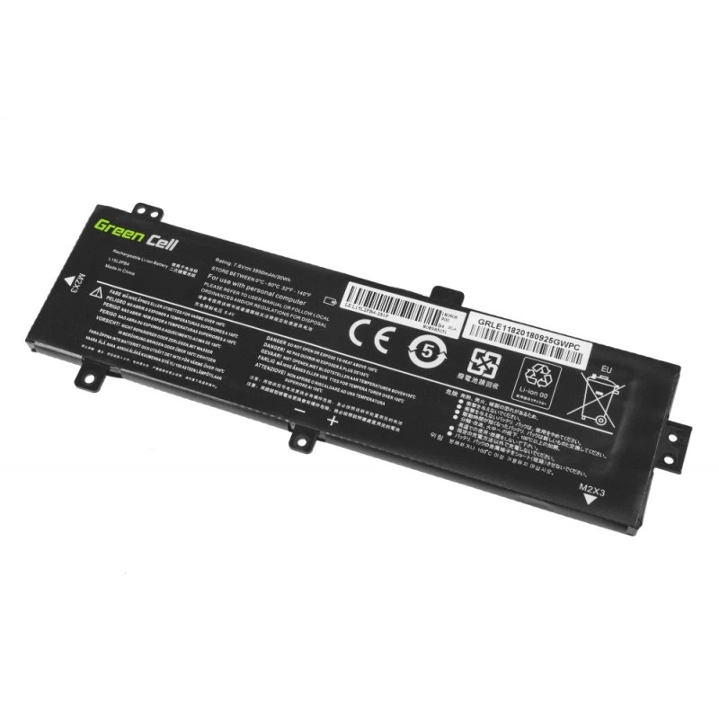 Baterija zaļa Cell LE118 Lenovo Ideapad 310-15 (7,6 V, 3500 mAh, 4 elementi, LiPo, melna)