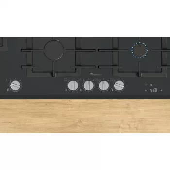Bosch Serie 8 PRS9A6H40 plīts virsma Melna Iebūvējama 90 cm Gāze 5 zonu(-as)