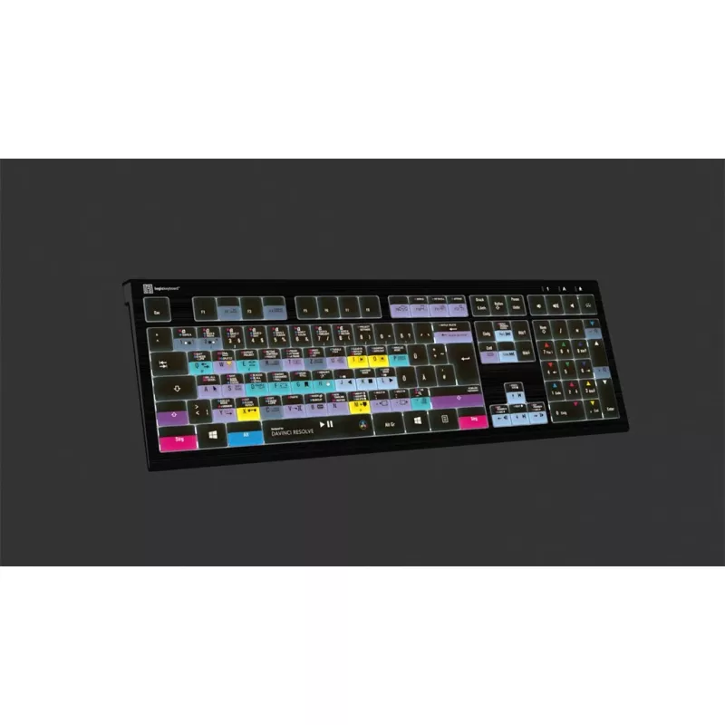 Logickeyboard ASTRA 2 tastatūra USB QWERTZ angļu melna pilna izmēra 108 taustiņi