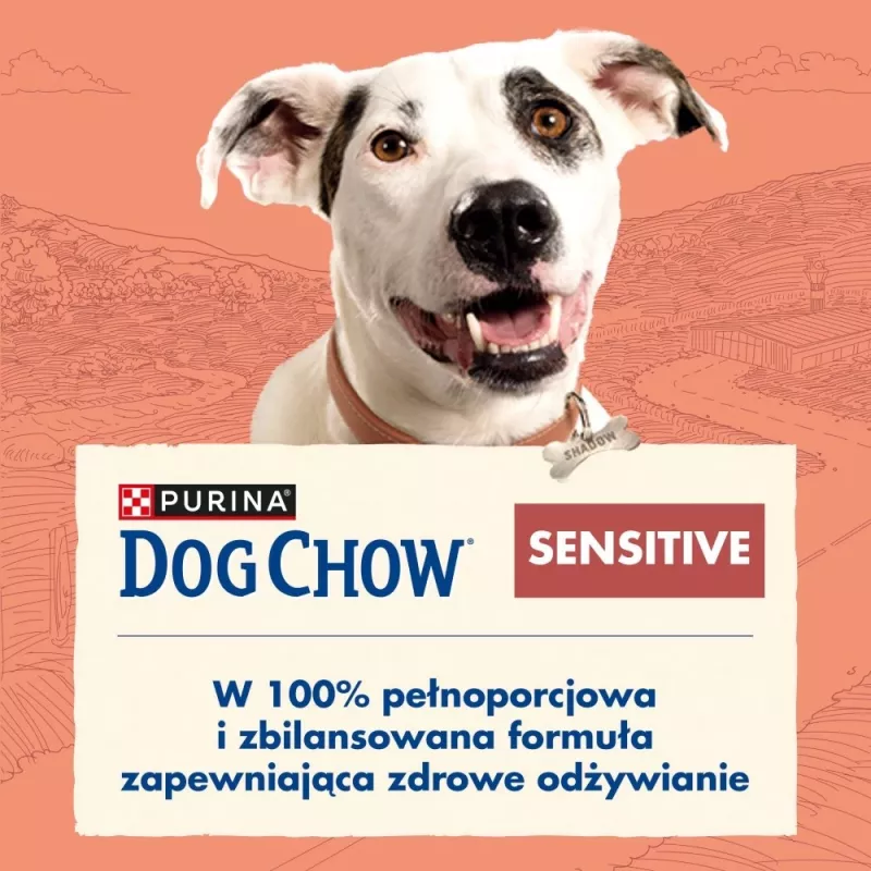 PURINA Dog Chow Sensitive Salmon - sausā suņu barība - 14 + 2,5kg
