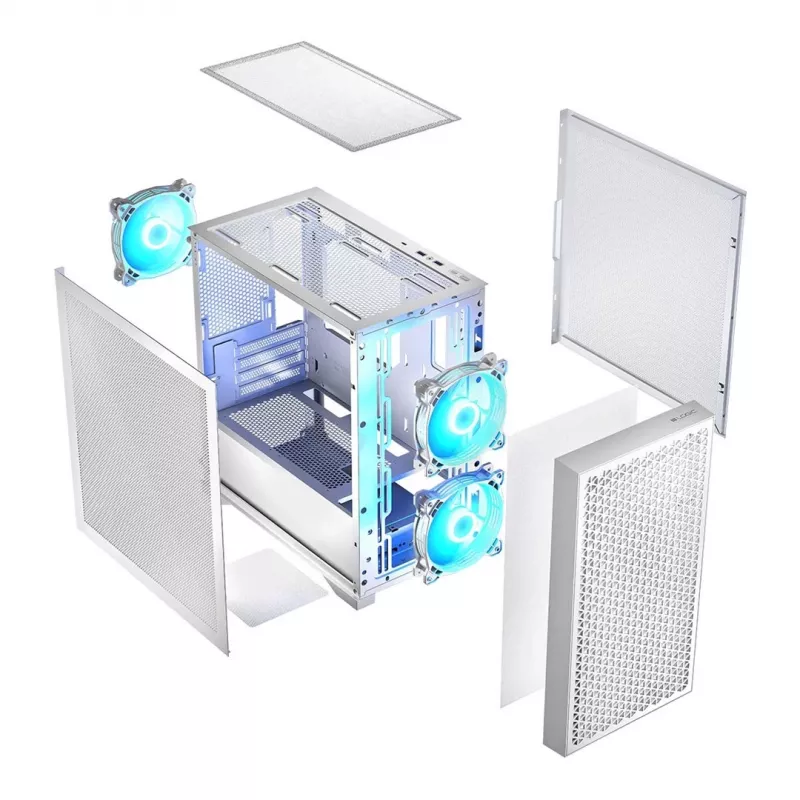 Logic DART PRO ARGB MINI USB-C PC korpuss balts