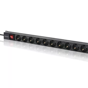 Qoltec Alumīnija PDU RACK | 16A | 16 x Schuko | Vertikāls | 1.8m