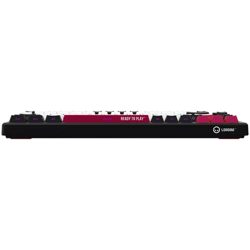 Mehāniskā spēļu tastatūra LORGAR KBP7075W — bezvadu, Melna, Red slēdži, EN izkārtojums