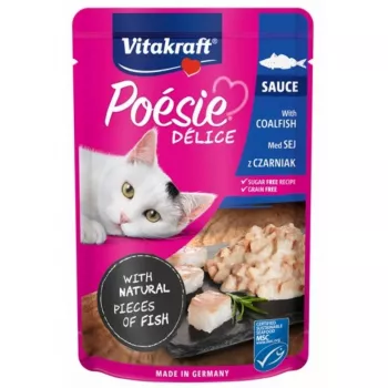 VITAKRAFT Poesie Delice melnā zivs - mitrā kaķu barība - 85 g