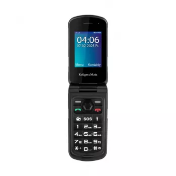 Saliekamais tālrunis Kruger & Matz Iron 5 Flip KM0466 — Dual SIM, 2.4 collu displejs, IP68/IP69K, 1200 mAh