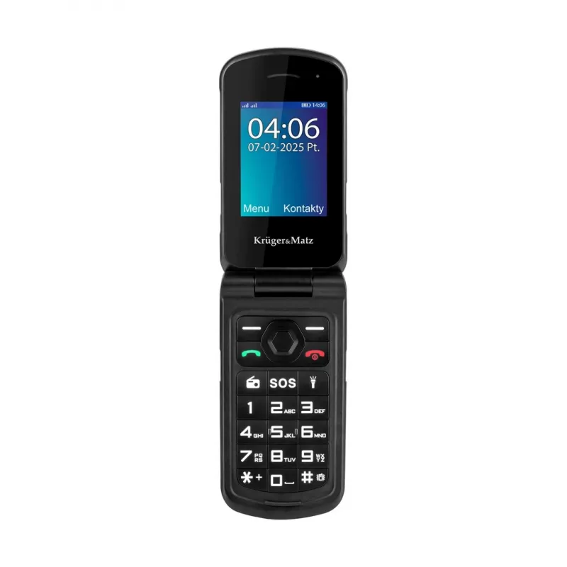 Saliekamais tālrunis Kruger & Matz Iron 5 Flip KM0466 — Dual SIM, 2.4 collu displejs, IP68/IP69K, 1200 mAh