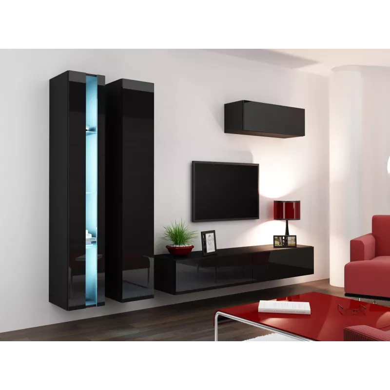 Cama TV statīvs VIGO jauna 30/180/40 melns/melns glancēts
