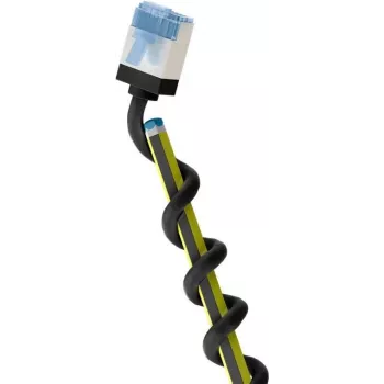 Goobay Ultra-Flexible CAT 6A komutācijas kabelis plāns U/FTP Melns - extra-short plug (74323)