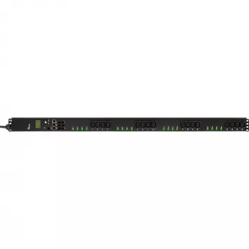 Inter-Tech SA-1632WN PDU (strāvas sadales bloks) 16x C13 ligzdas, pārvaldīts/uzraudzīts, 100–240V, 32A, TCP/IP, SNMP, melns