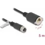 Tīkla kabelis DeLOCK M12 kabelis A-kodēts 8 kontaktu ligzda uz RJ45 ligzdu Cat.5e 5 m melns