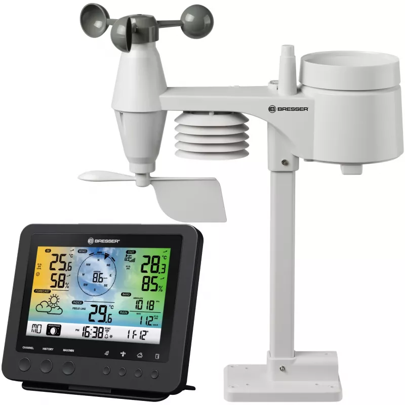 Bresser Optics 7002580 digitālā laika stacija Melna AC Wi-Fi