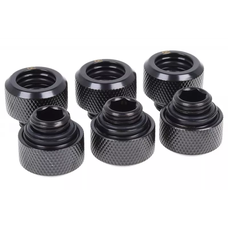 Armatūras komplekts Alphacool 17377 — misiņš, melns, augstums 16 mm, diametrs 21 mm šķidruma dzesēšanai