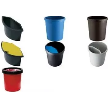 Helit H6105818 atkritumu tvertne apaļa plastmasas dzeltena (H61058-18)