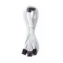 CableMod C-Series Pro savienojuma kabelis - Variants A, 90°, 16 kontaktu uz 3x8 kontaktu PCIe, balts