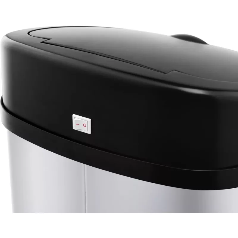 Atkritumu tvertne LAMART LT8021 nerūsējošais tērauds, pedālis, kustību sensors, 30 L, 34×25×54 cm