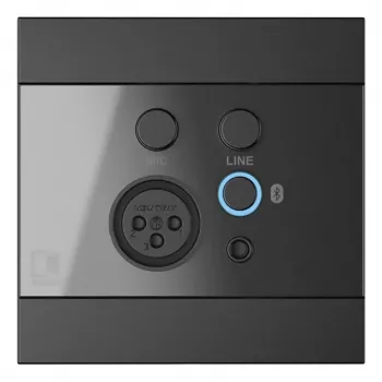 AUDAC WP225/B sienas panelis, XLR mikrof. + 3,5 mm ligzda, Bluetooth, melns