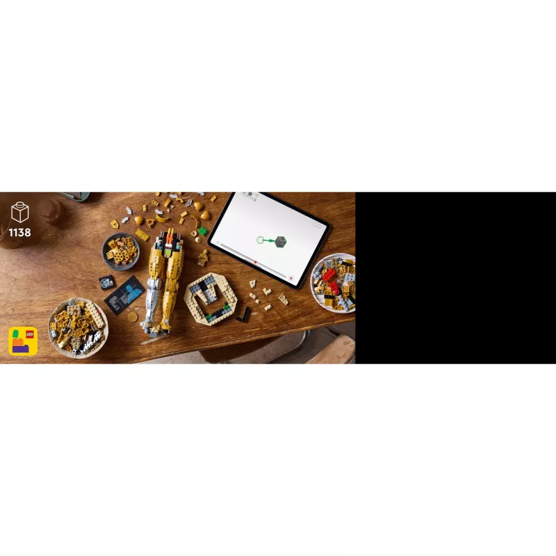 LEGO būvējamā figūra Zvaigžņu kari C-3PO modelis 75398 — 1 138 detaļas, 380 mm izstādāms kolekcionējams priekšmets
