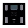 Omron VIVA elektroniskā personālie svari — kvadrātveida, melnā krāsā, maks. 150 kg, 100 g precizitāte, ķermeņa tauku/ĶMI/BMR mērīšana, 30 lietotāju atmiņa
