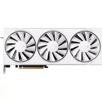 Grafikas karte XFX Radeon RX 9070 XT — 16 GB GDDR6, 256-bit, PCIe x16, 2400 MHz, 3 ventilatori balta, 325×65 mm