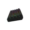 Mehāniskā spēļu tastatūra SAVIO MelnsOUT X2 PEACH — 61 taustiņu 60% QWERTY, RGB LED, hot-swap, USB Type-A/Type-C, noņemams kabelis