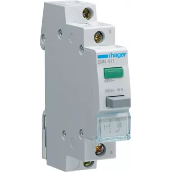 Automātiskais slēdzis Hager SVN411 — 1 polu MCB, 17,5 mm platums, IP20