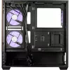 Cooler Master Elite 690 PC korpuss, Midi-Tornis, ATX, rūdīts stikls - 4x ARGB ventilators, koks, melns