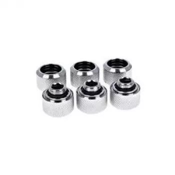 Alphacool Eiszapfen 16mm HardTube skrūvējams savienotājs G1/4 - hromēts sešpaka (17378)