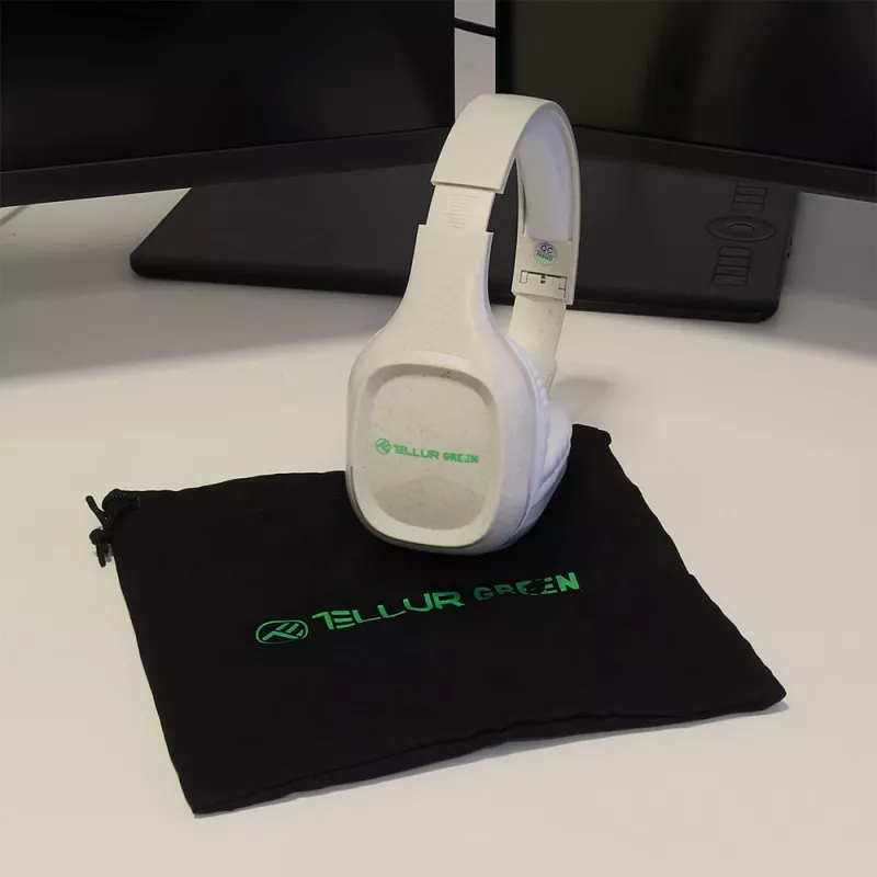 Tellur zaļa Bluetooth pārlika austiņas Pulse salokāmas krēmkrāsas TLL511441