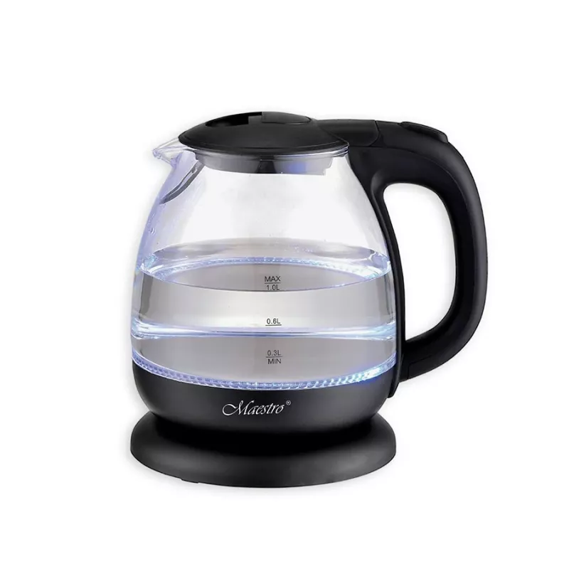 MAESTRO MR-055 elektriskā tējkanna 1 L 1100 W (MR-055-BLACK) Melna