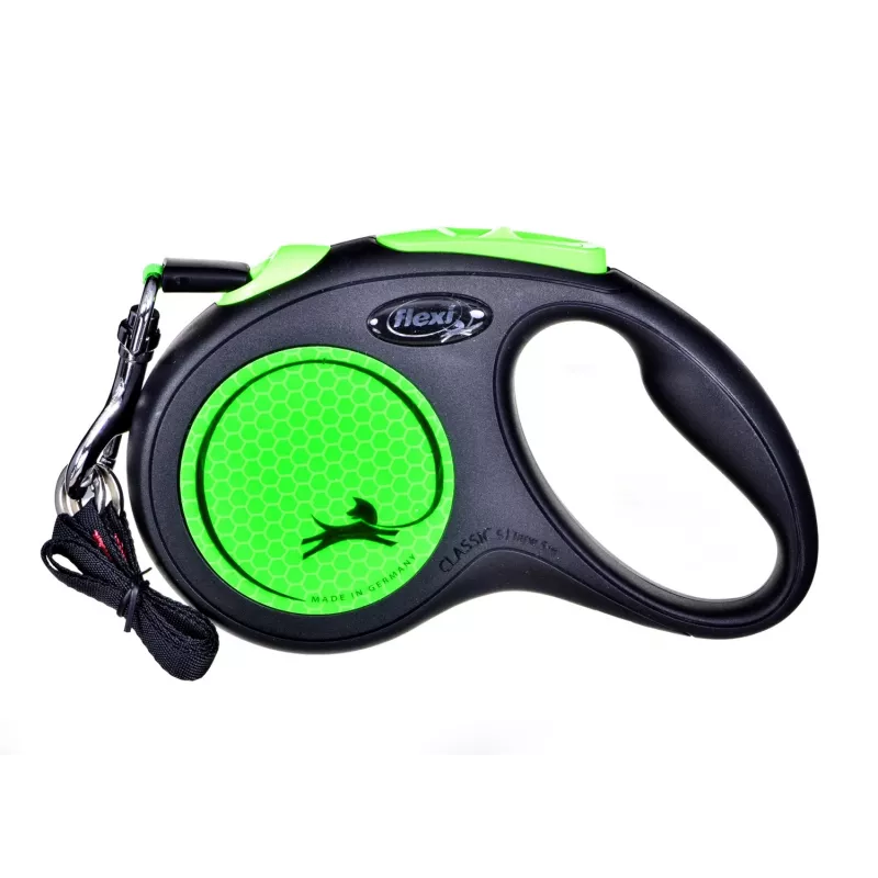FLEXI jauna Neon M - izvelkamā pavada - 5 m