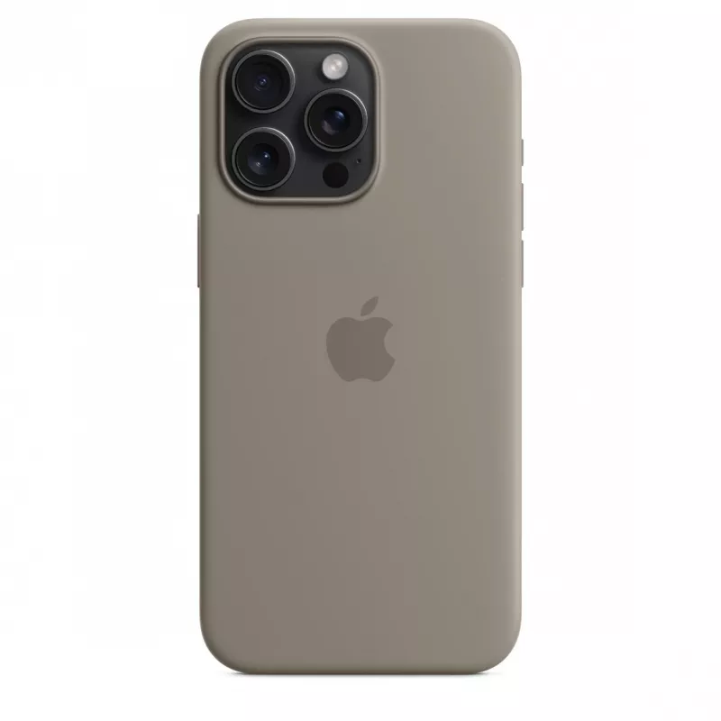Silikona maciņš ar MagSafe iPhone 15 Pro Max - māla krāsa