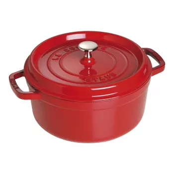 Viena katla Staub Cocotte 24 cm Ķiršu krāsa