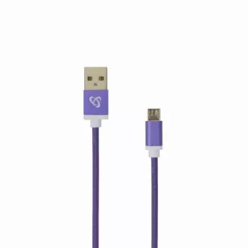 Sbox USB->Micro USB M/M 1m USB-10315U plūmju violeta