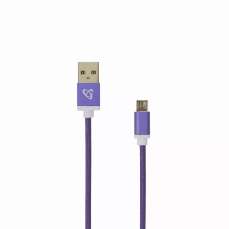 Sbox USB->Micro USB M/M 1m USB-10315U plūmju violeta