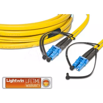 Lightwin LDP-09 LC-LC 2.0 FD optiskās šķiedras kabelis 2 m OS2 dzeltens (LDP-09 LC-LC 2.0 FD)