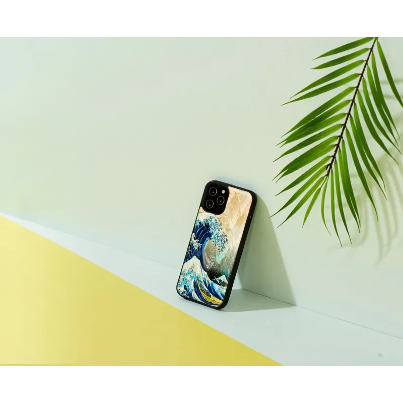 Aizsargtelefona maciņš iKins Apple iPhone 12 Pro Max ar Great Wave dizainu