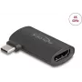 Adapter DELOCK USB Type-C (Spraudnis) uz HDMI (Kontaktligzda) DP Alt Mode 4K leņķveida